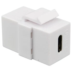 USB Keystone Modul Typ C Jack Buchsen Kupplung Adapter snap in Verbinder weiß - Bild 1 von 3