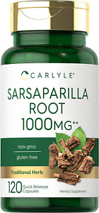 Sarsaparilla Root Capsules 1000Mg | 120 Count | Non-Gmo, Gluten Free Supplement 