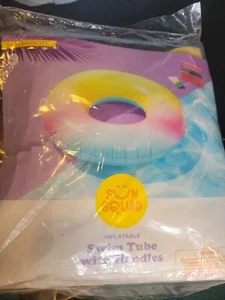 Sun Squad Schwimmschlauch mit Griffen Pool Schwimmer für Kinder - Bild 1 von 1