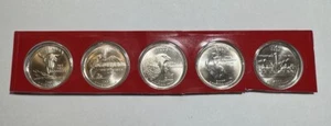 2007-D Denver Mint UNCIRCULATED State Satin Quarters 5 Coin Set In OGP - Picture 1 of 7
