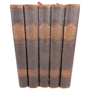 1926 The Human Interest Library Volumes 1-5 Books Hardcover Reference Visualized - Picture 1 of 12