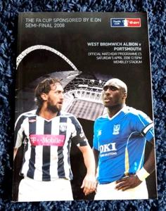 WEST BROMWICH ALBION V PORTSMOUTH 2008 FA CUP SEMI FINAL PROGRAMME - Picture 1 of 3