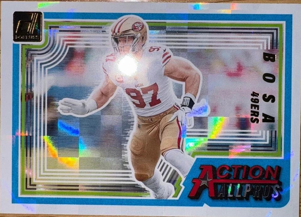2023 Donruss Nick Bosa Action All Pros #AAP-7 San Francisco 49ers - Image 1 of 4
