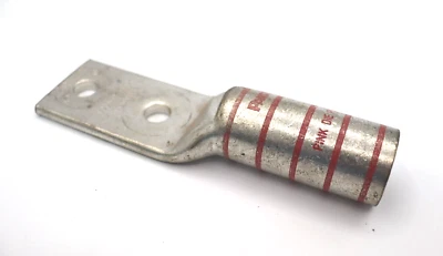 PANDUIT LCCX500-12, Pink 500 Kcmil Flex Copper Lug, 1/2" Lugs on 1-3/4" Spacing - Image 1 of 4