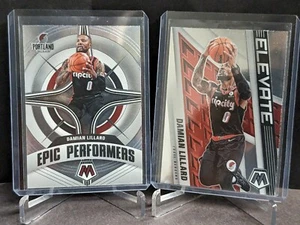 21-22 Panini Mosaic Epic Performers #18 Damian Lillard & Elevate #24 - Imagen 1 de 2