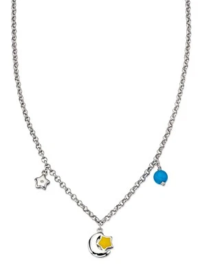Argento Sterling 'D' Per Diamante Stellato Notte Multi Collana Ciondolo N4076 - Immagine 1 di 4