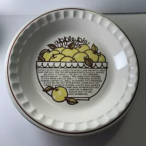 Vintage Apple Pie Recipe Plate Dish FESTIVAL 10" 1/2" Baking Dish - Picture 1 of 4