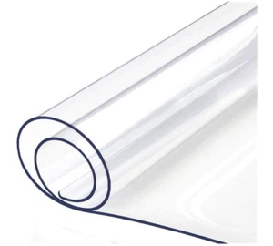 BigHala 55" Round Clear PVC Table Protector Waterproof & Heat Resistant Table Co - Picture 1 of 9