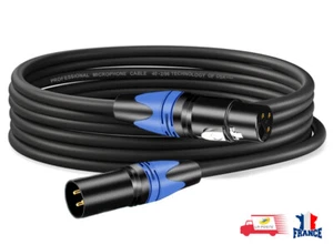 Câble XLR mâle et femelle Câble Micro haute qualité, Cordon HiFi 3 Broches - Afbeelding 1 van 12