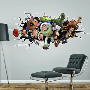 TOY STORY breaking through WALL STICKER 3D wide decal children's bedroom - Picture 1 of 2