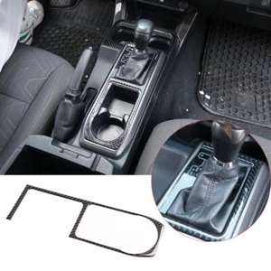 Carbon Fiber Center Control Gear Shift Cup Holder Trim For T@yota T@coma 2016-20 - Picture 1 of 12