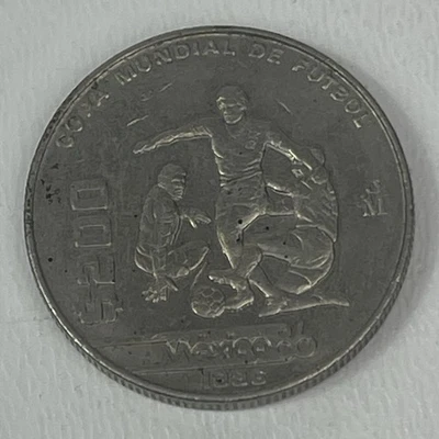 1986 Mexico 200 Pesos World Cup Soccer Commemorate Futbol - Image 1 of 4