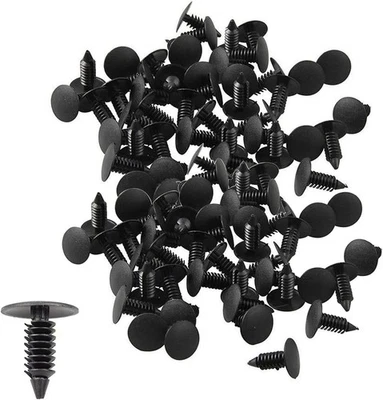 soikoi 7mm (1/4") Hole Push Clip Plastic Rivets Fastener Clips for Car Fender Bu