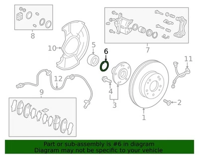 (1) Original Honda 90681-T4N-H00 - ANILLO DE PRESIÓN - Cojinete de rueda delantera (86 mm) Foto 1 de 3
