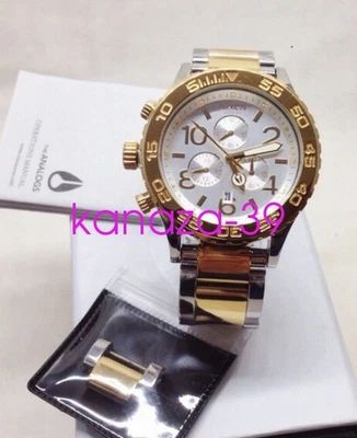 Nuevo Reloj Nixon 42-20 Cronógrafo Plata/Oro Claro A0371431 A037-1431 Foto 1 de 3