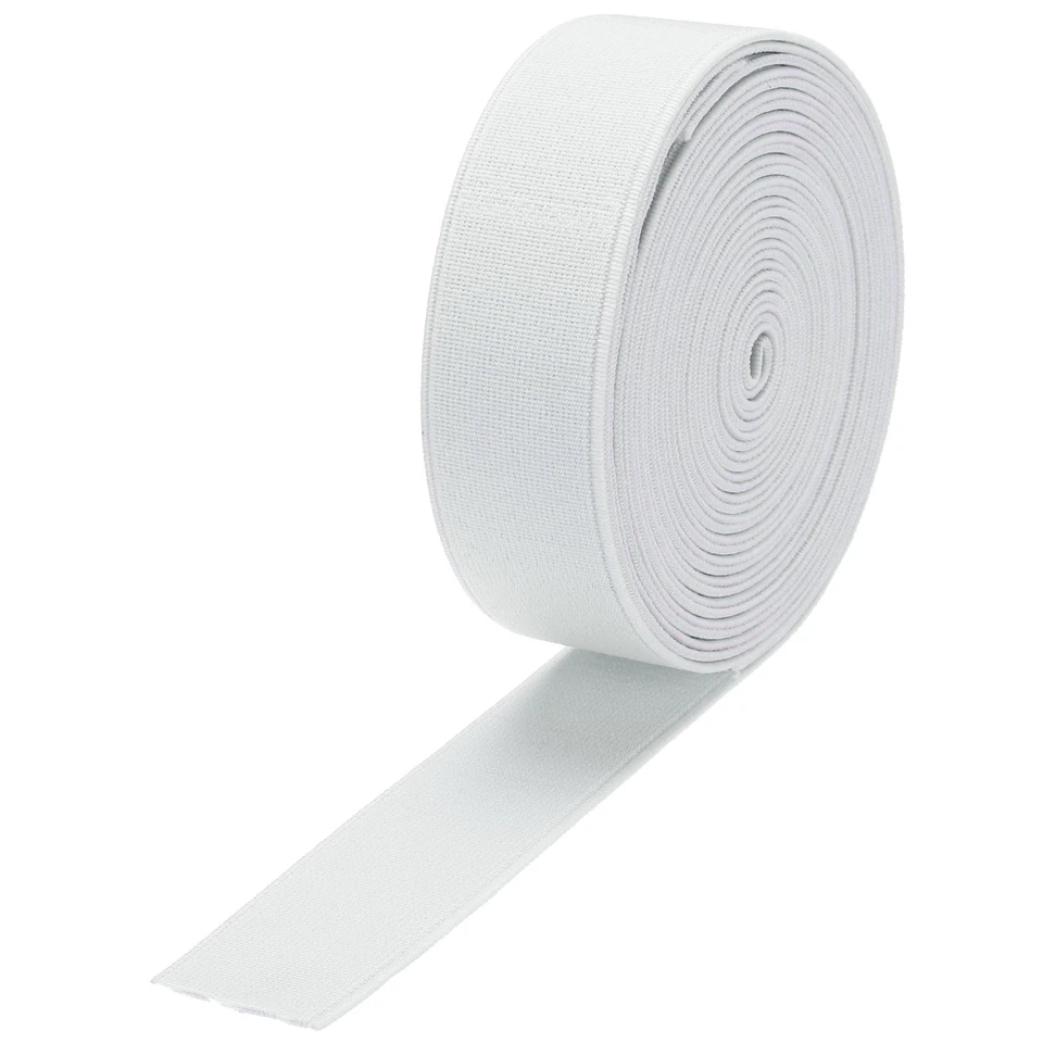 Bandas elásticas para coser carrete elástico tejido blanco de 3 cm 5 yardas Foto 1 de 4