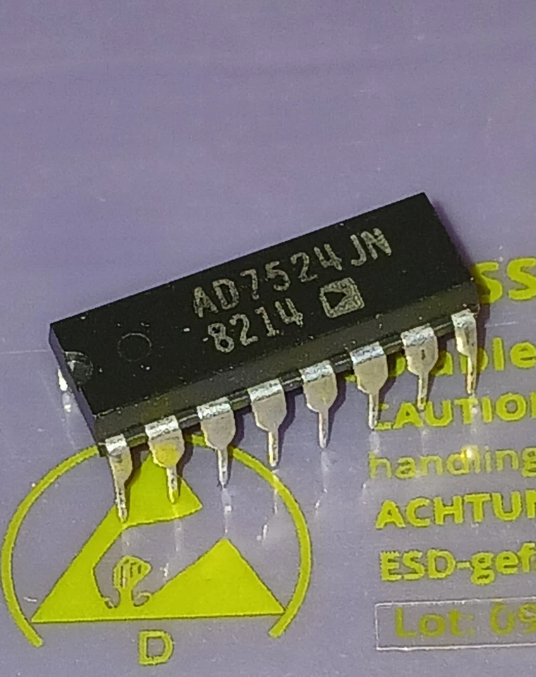 1x AD7524JN 8-Bit DA Converter DIP16 Datecode 1982 - Bild 1 von 1