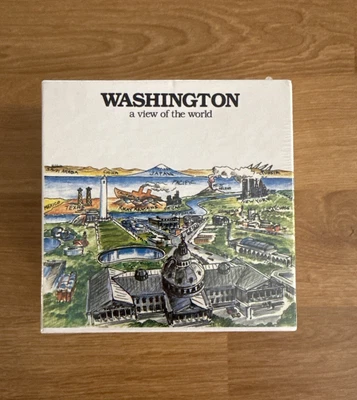 VTG 1986 Washington A View of the World Mini Puzzle Harvey Hutter Sealed RARE - Image 1 of 3