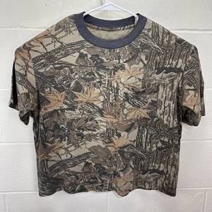 Vintage Realtree T Shirt Herren XL Camouflage Einzelnaht Jagd Boxy Fit 90s Faded - Bild 1 von 17