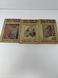 Set 3 Antique Arthur Scott Bailey Tuck Me In Tales Chidren’s Books - Picture 1 of 13