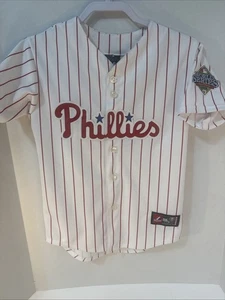 Chase Utley 2008 World Series Phillies Jersey Youth Medium - Picture 1 of 8