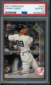 Tarjeta de novato 2017 Topps Now #336 Aaron Judge PSA 10 gemas como nueva RC 66288545 - Imagen 1 de 2
