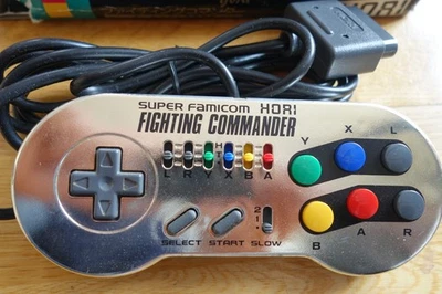 rare SNES controller Hori Commander Super Nintendo famicom SILVER Edition BOXED - Image 1 of 4