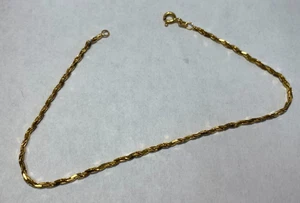 (MA6) Milor Italien 14k Gelbgold 9" Nugget Seil Armband - 2,02 Gramm - 1,75 mm - Bild 1 von 6