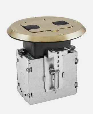 Kit de caja de piso de latón TradeSelect HUBBELL para pisos de madera RF515BR NUEVO **LEER Foto 1 de 4