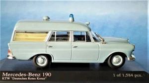 MINICHAMPS: MERCEDES 190 - AMBULANCE "DRK" - 1961 - 1/43 - NEU -037270 - Imagen 1 de 5