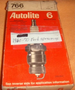 6 NEW AUTOLIGHT SPARK PLUGS # 76 FITS 1960 TO 1970 FORD AND MORE - Foto 1 di 1