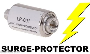 INLINE SATELLITE ANTENNA TV COAXIAL CABLE SURGE PROTECTOR RG6 RG59 COAX OTA HD - Picture 1 of 4