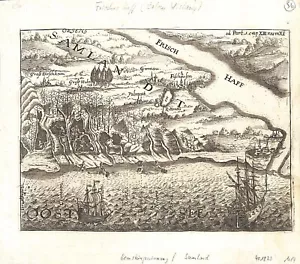 Antique map, POLAND, (No title) Samlandt / Frisch Haff, c. 1680 - Picture 1 of 1