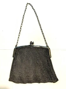 Borsa a mano vintage antica W&D tedesca in argento - Foto 1 di 9