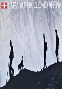 Original vintage poster SWITZERLAND ALPINE AIR MAKE SLIM 1969 - Afbeelding 1 van 1