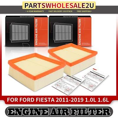 Nuevo filtro de aire del motor 2 piezas para Ford Fiesta 2011-2019 L3 1.0L L4 1.6L 8V21-9601AA Foto 1 de 4