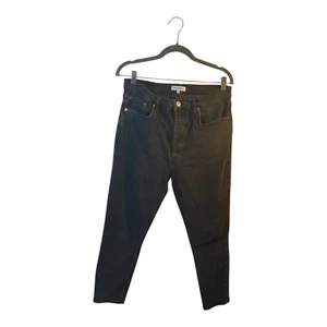 Pantalones de mezclilla negros lavados RE/DONE para mujer años 70 Stove Pipe talla 31 tiro alto negro - Imagen 1 de 13