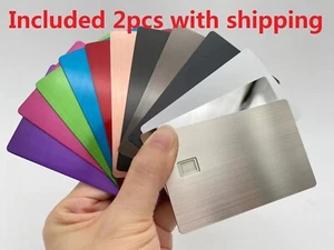 Stainless Steel Metal Credit Card and HICO Magnetic strip blank chip slot - Picture 1 of 9