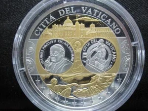 Silbermedaille 999er - Vatikan - Petersplatz & Petersdom - PP + Zert. SH7234 - Picture 1 of 2
