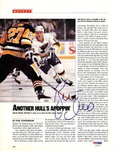 Brett Hull Autographed Magazine Page Photo St. Louis Blues PSA/DNA #U93751