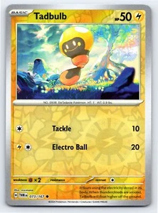 Tarjeta Pokémon Tadbulb 073/167 Holograma Inverso Mascarada Crepúsculo - Casi Nueva - Imagen 1 de 2