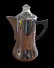 Vintage Retro Swan Brand cromalin coffee pot aluminium glass top 1.5 pints 