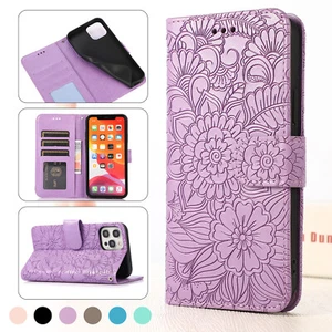 For iPhone 15 14 Pro Max 13 12 11 XS XR 8 7+ Leather Wallet Card Flip Stand Case - Picture 1 of 62