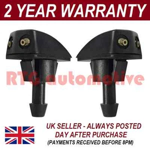 PAIR UNIVERSAL WINDSCREEN WASHER HEADLAMP TWIN JET STRAIGHT INLET PUSH FIT WWY12 - Picture 1 of 1