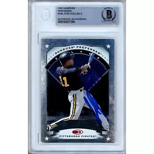 1997 Donruss Preferred #164 Jose Guillen Signed Card AUTO Beckett Slab Pirates - Picture 1 of 5