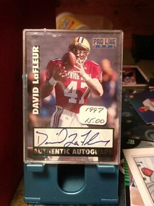 1997 Pro Line Autographs Dallas Cowboys Football Card #37 David LaFleur  - Picture 1 of 2