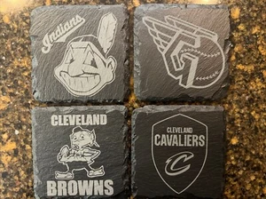Cleveland Sport Untersetzer Set - 4er Set - Indianer, Wächter, Brauntöne, Höhlen - Bild 1 von 7