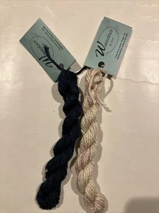 2 Watercolours Caron Collection Thread - Indigo #156 Marshmallow #325 - Picture 1 of 6