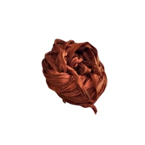 Sari Silk Ribbon super bulky yarn Brown Shade Sari Silk Ribbons -Great for Media - Picture 1 of 5