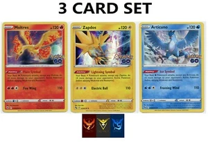Moltres Zapdos Articuno - Pokemon GO TCG Cards - Holo Rare 3 Card Set - Picture 1 of 1